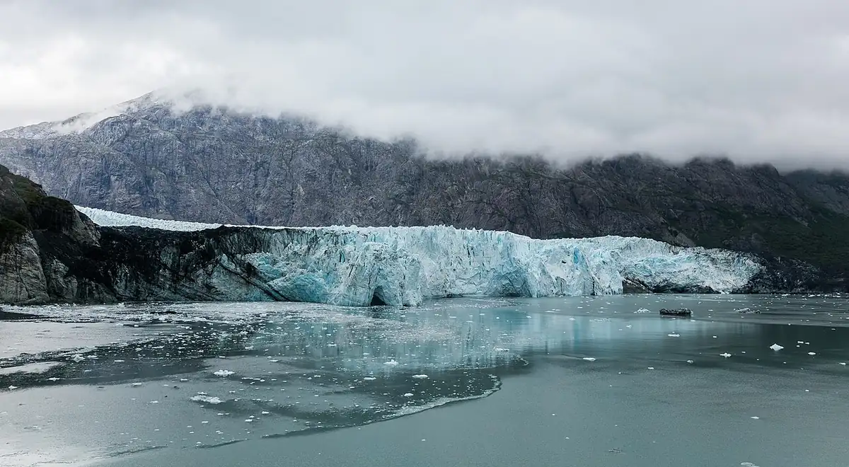 Margerie Glacier's towering ice face in Glacier Bay