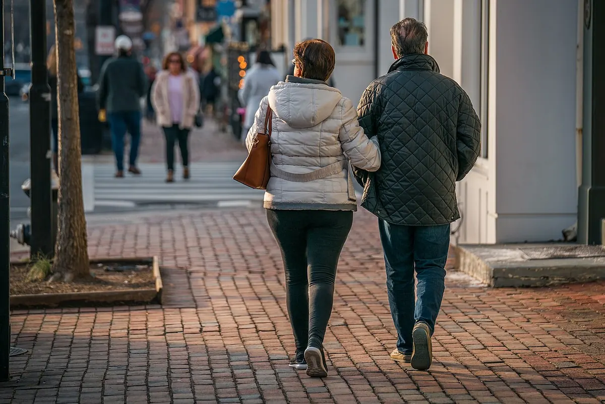 King Street's historic brick sidewalks in Old Town Alexandria