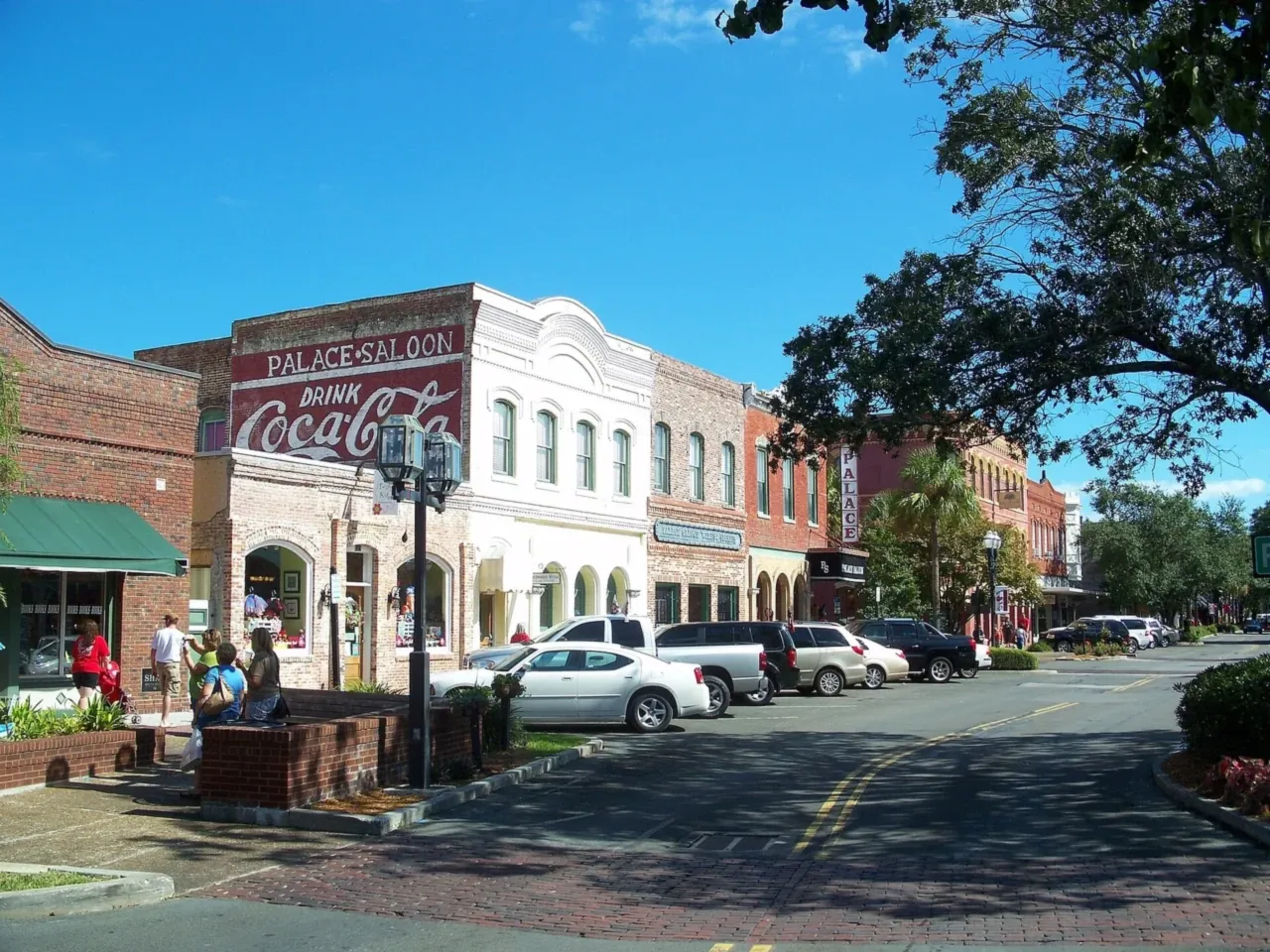 Centre Street in Fernandina Beach on Amelia Island, Florida