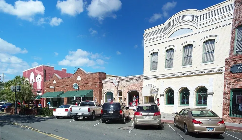 Centre Street and the harbor