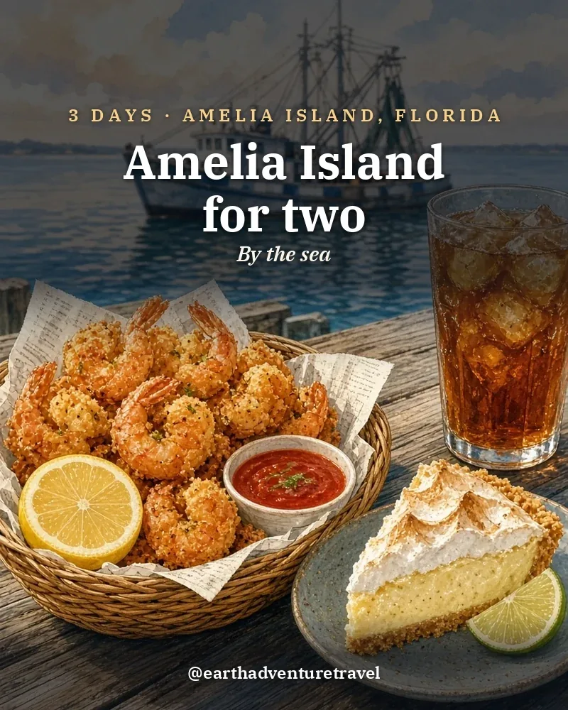 Illustrated recap card: Amelia Island