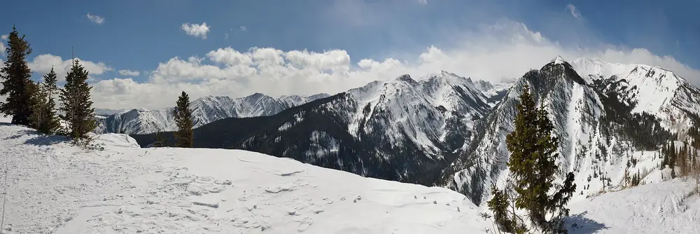 The Maroon Bells–Snowmass Wilderness in winter