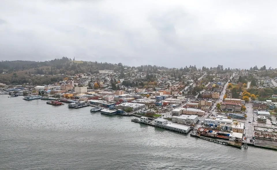 The Astoria skyline above the Columbia River