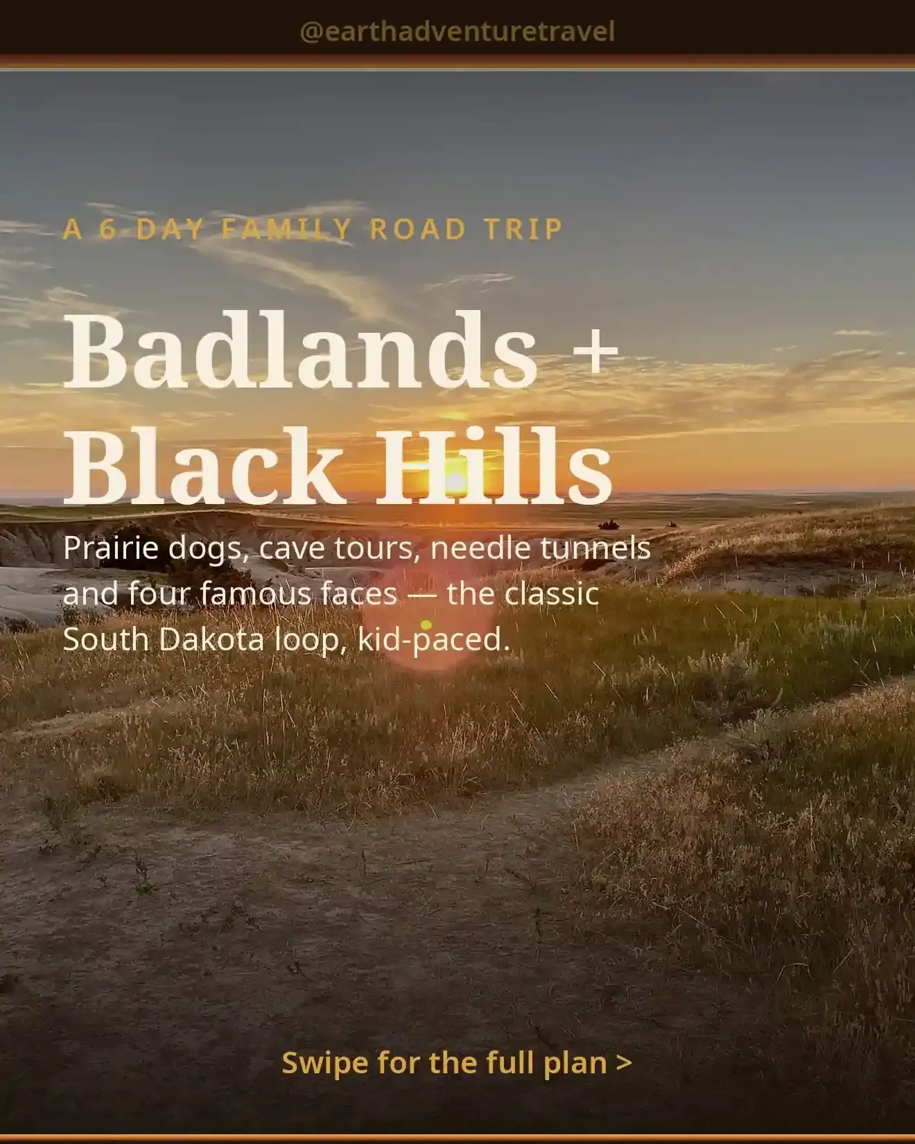 Cover graphic for Badlands + Black Hills in 6 Days
