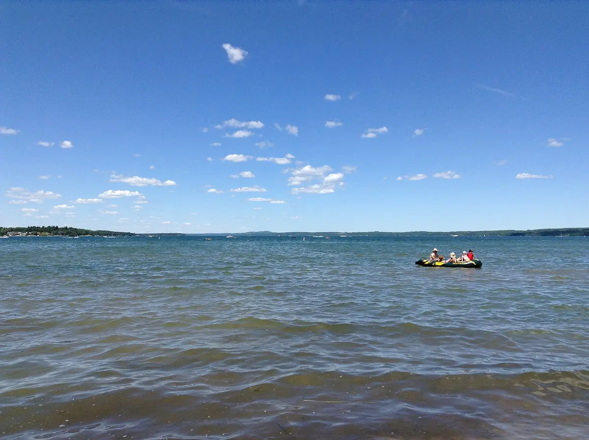 Swimmers at Sylvan Lake in Custer State Park