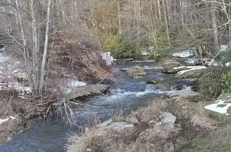 Shawneehaw Creek running through Banner Elk, North Carolina