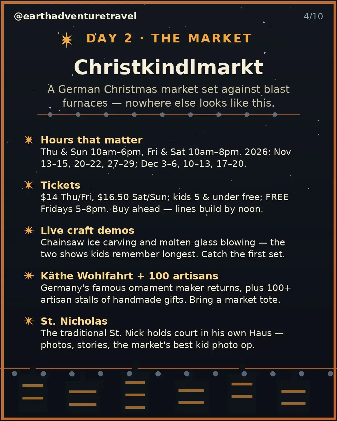 Day 2 graphic: Christkindlmarkt at the SteelStacks