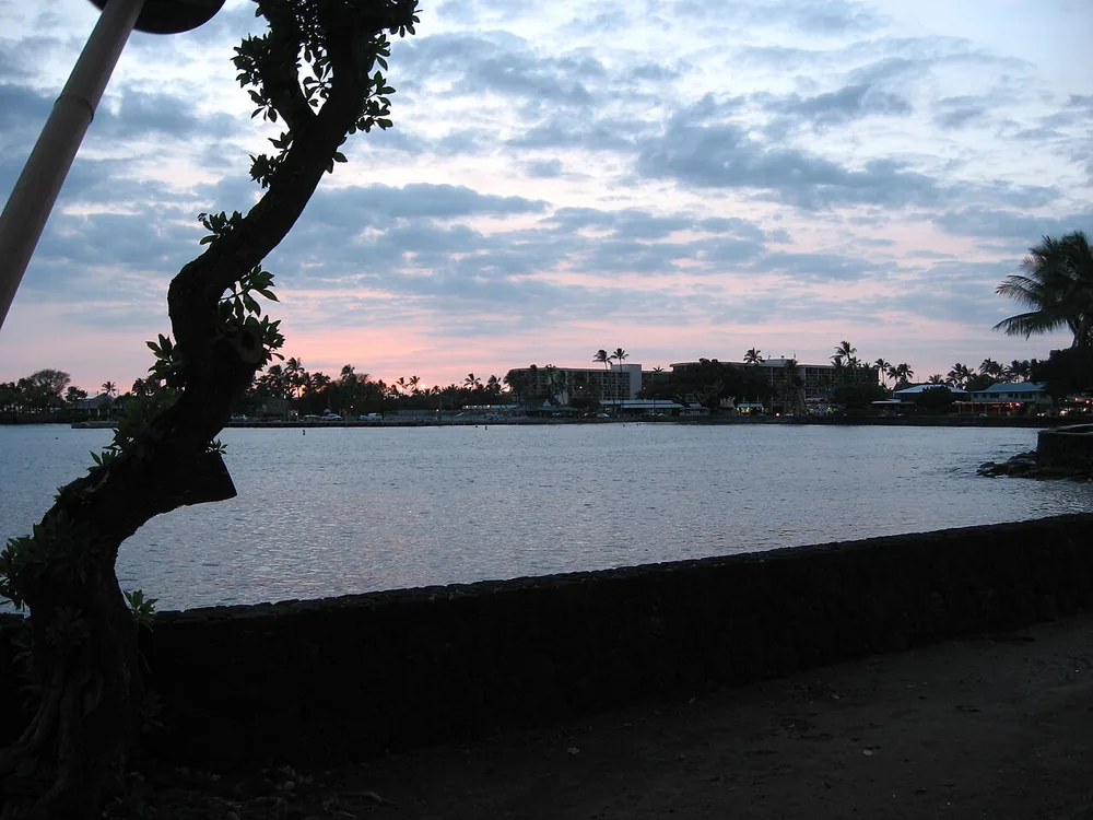 Sunset over the Kailua-Kona waterfront