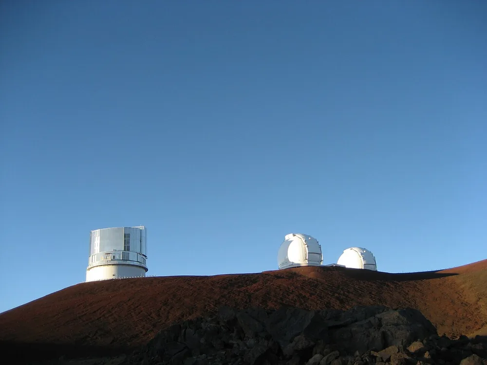 Observatory domes on the Mauna Kea summit