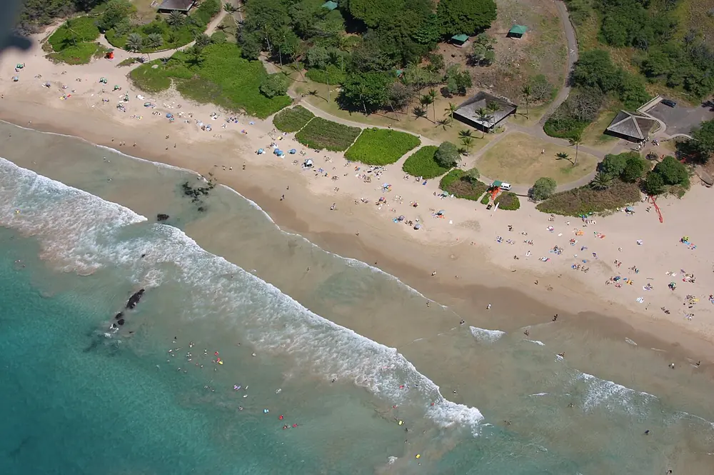 Aerial view of Hapuna Beach on the Kohala Coast