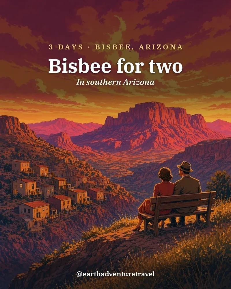 Illustrated recap card: Bisbee
