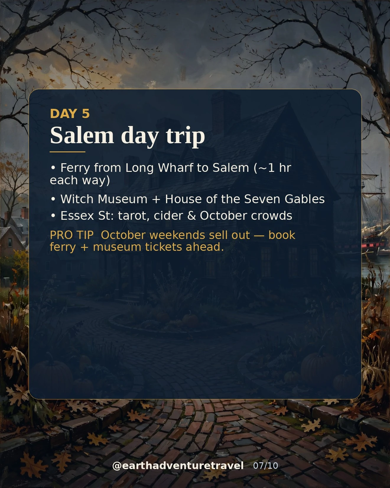 Day 5 graphic: historic Salem streets in October