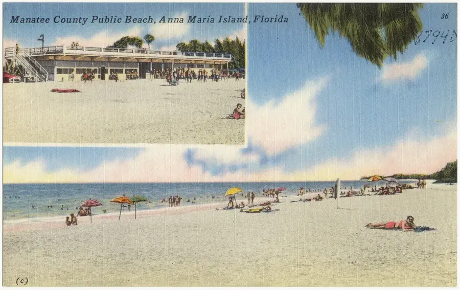Families on Manatee Public Beach, Anna Maria Island