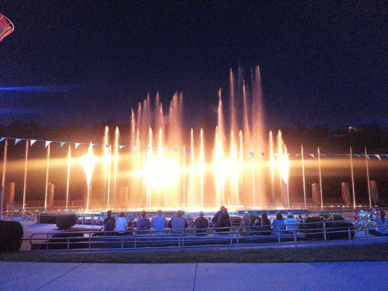 Water display at Branson Landing in Branson, Missouri