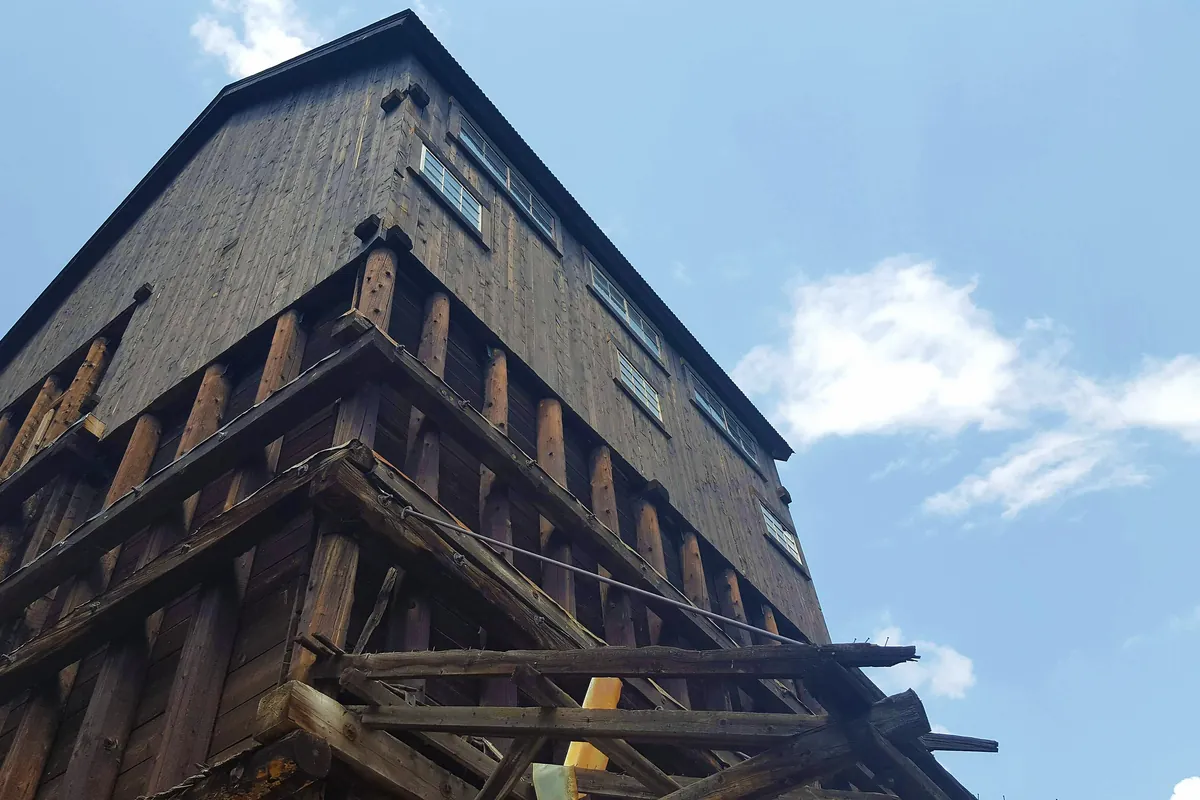 An old mine building in the hills outside Breckenridge