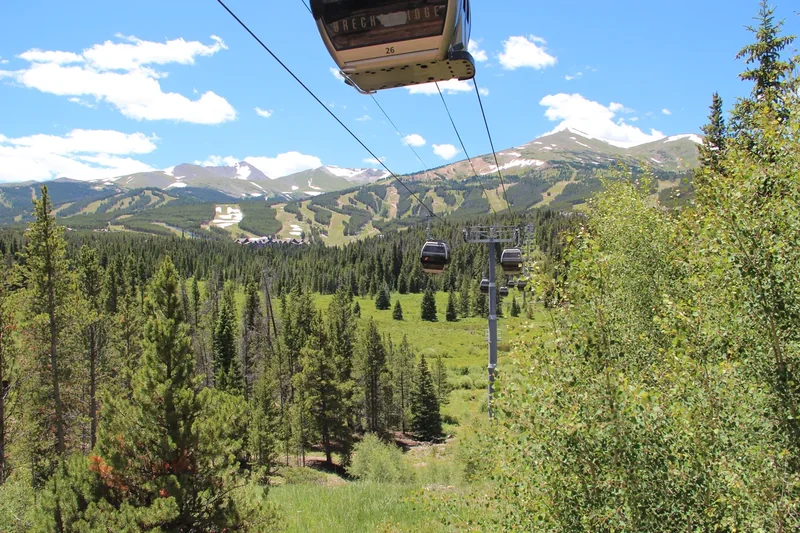 Gondola cabins on their cable at Breckenridge