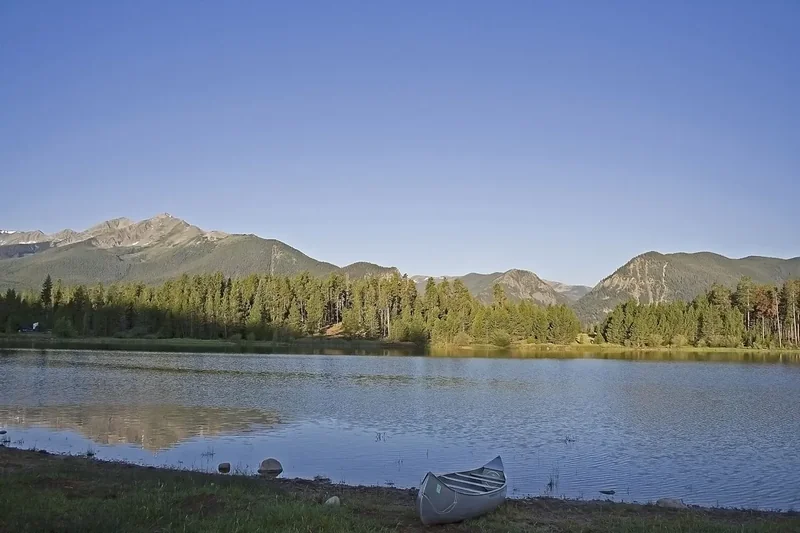 The lakeside of Dillon Reservoir at Dillon, Colorado