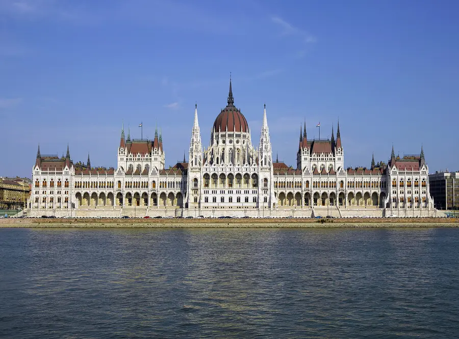The Hungarian Parliament building on the Danube in Budapest