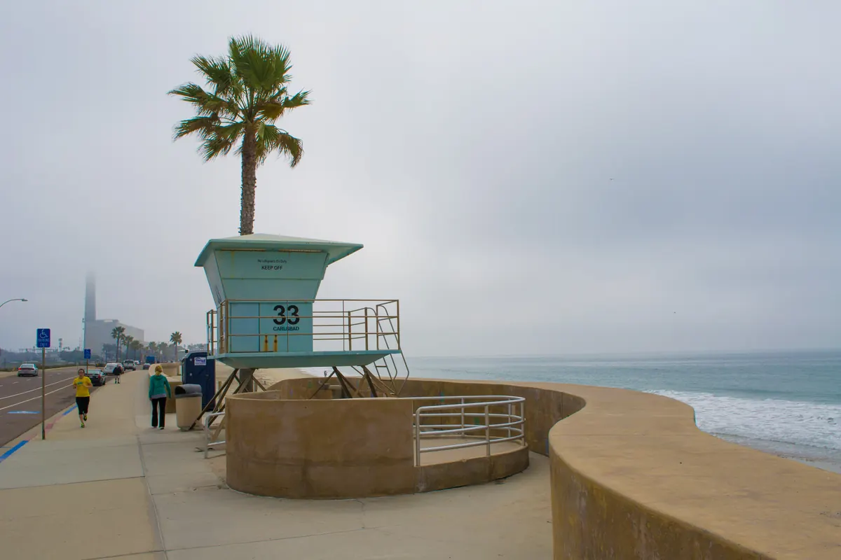 Lifeguard tower 33 on Carlsbad State Beach