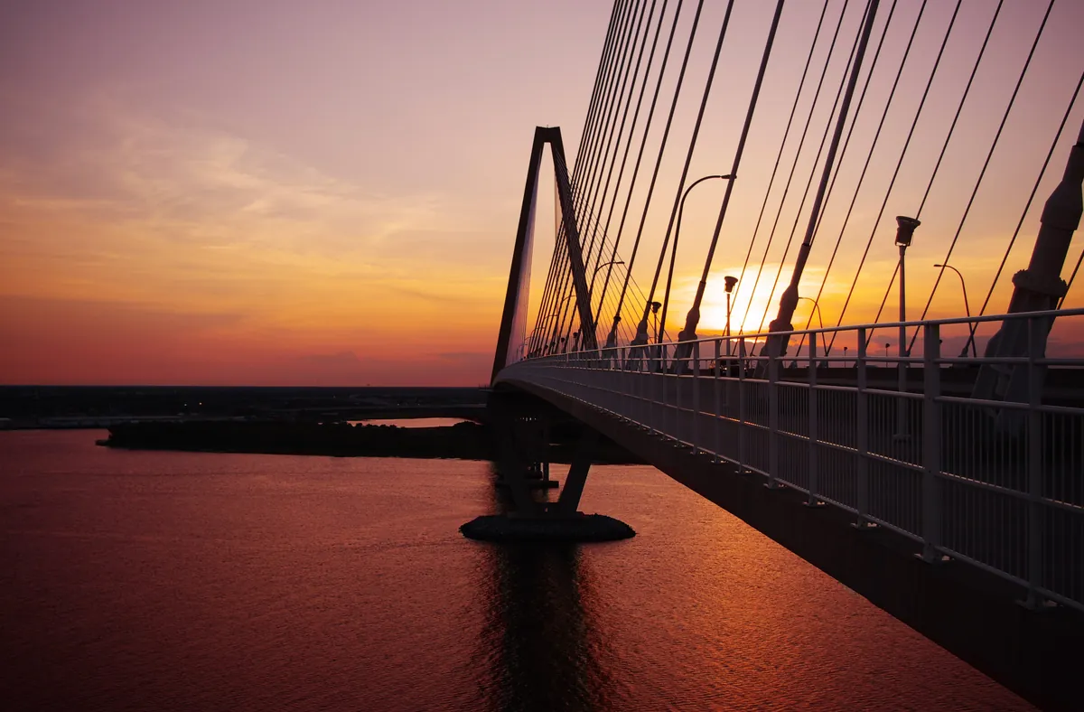 Arthur Ravenel Jr. Bridge at sunset, Charleston