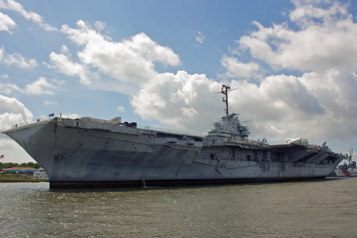 The aircraft carrier USS Yorktown moored at Patriots Point