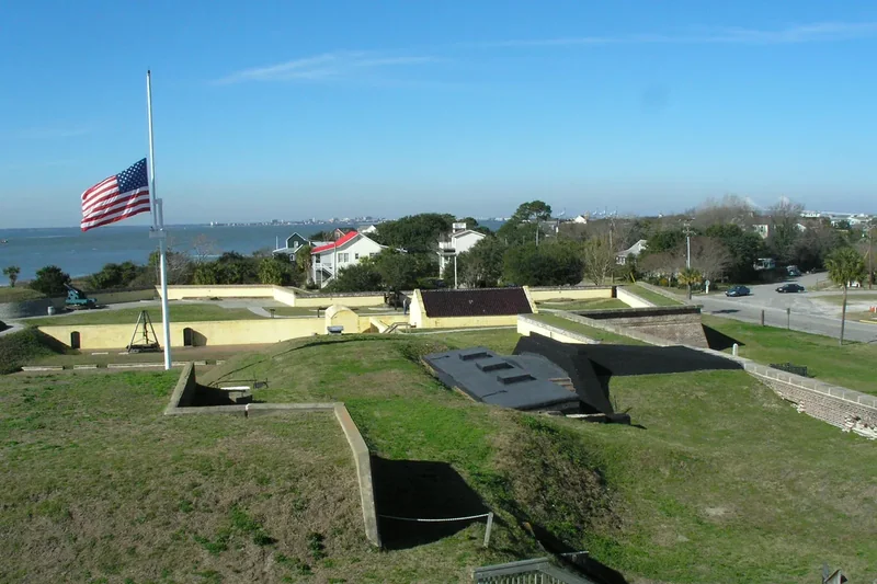 The walls and cannons of Fort Moultrie on Sullivan’s Island