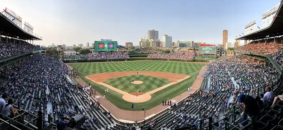 Wrigley Field's ivy-covered outfield walls