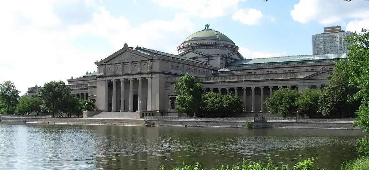 Museum of Science and Industry facade in Hyde Park