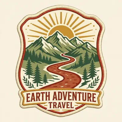 Earth Adventure Travel patch logo