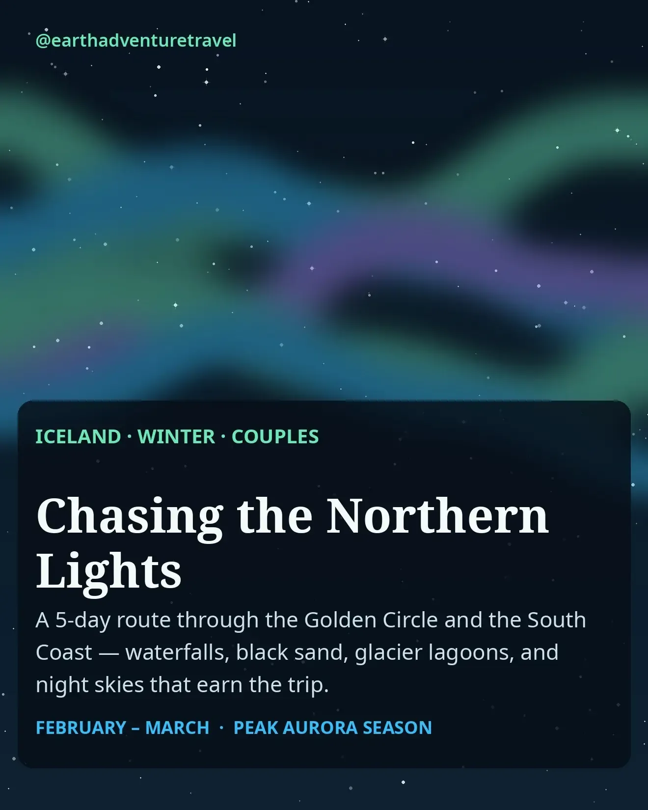 Cover graphic for Iceland Winter Northern Lights