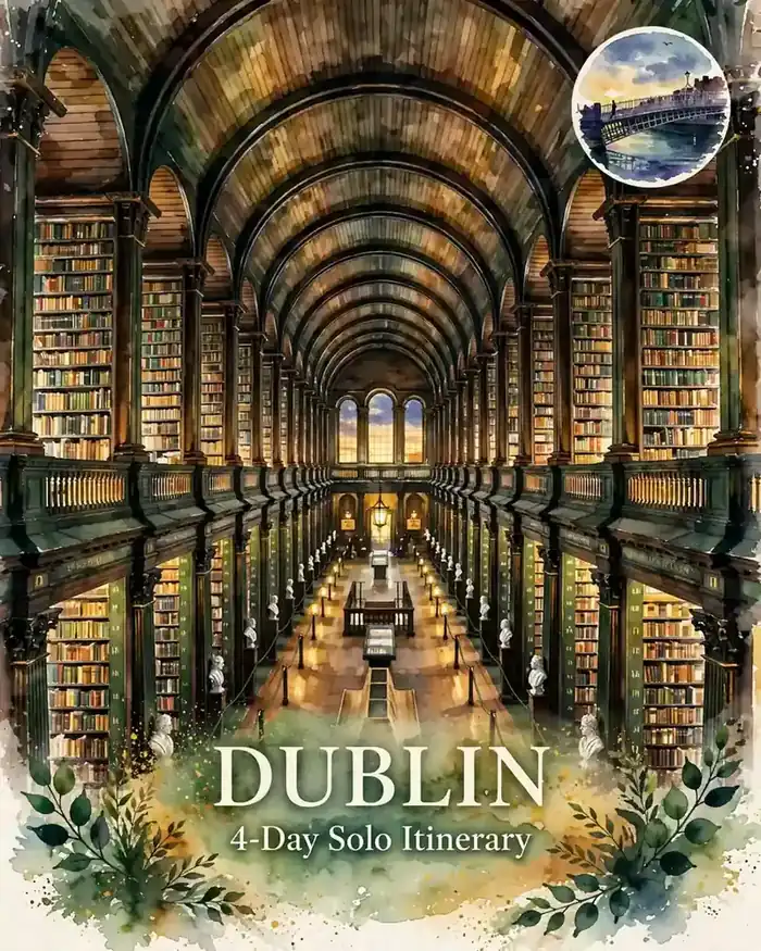 Cover graphic for a four-day Dublin solo getaway