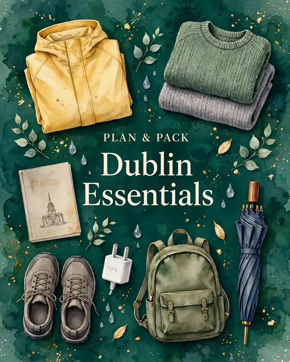 Saveable Dublin packing checklist graphic