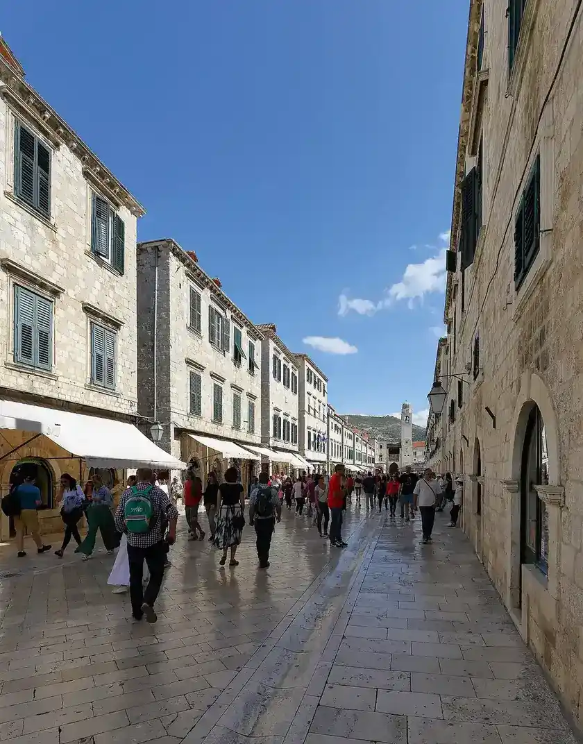 Stradun, Dubrovnik's polished limestone main street