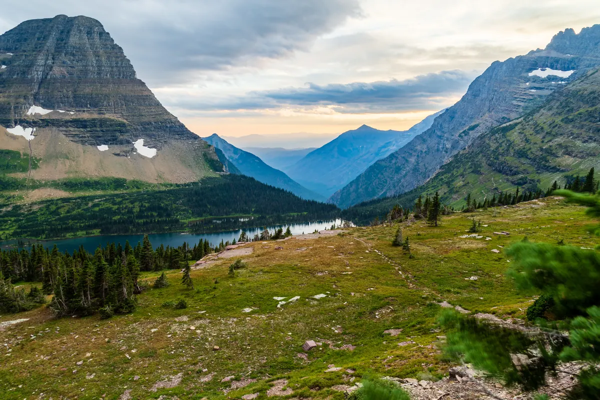 Bearhat Mountain and Hidden Lake in Glacier National Park