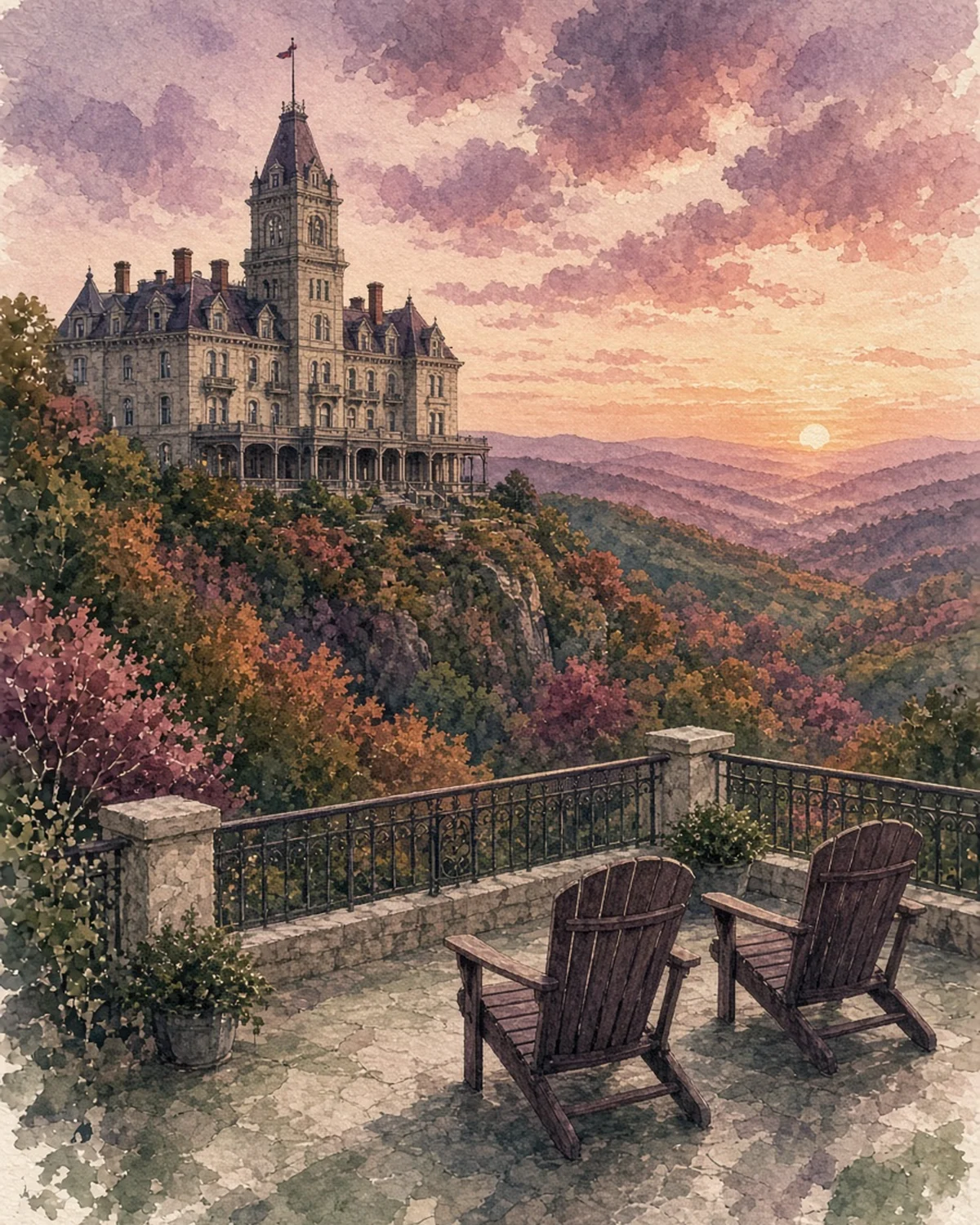 Illustrated day card: A slow last morning on the ridge