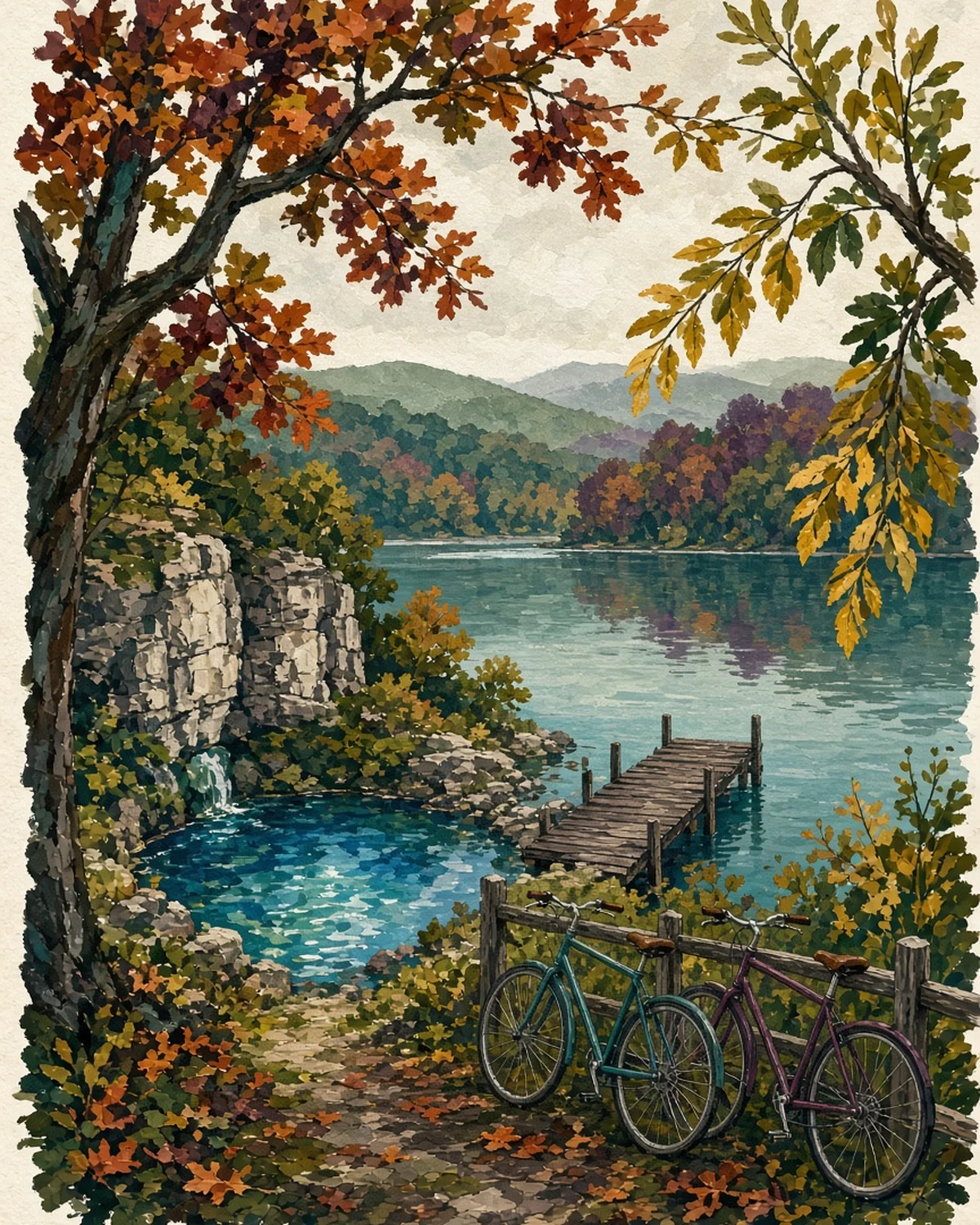 Illustrated recap card: Eureka Springs