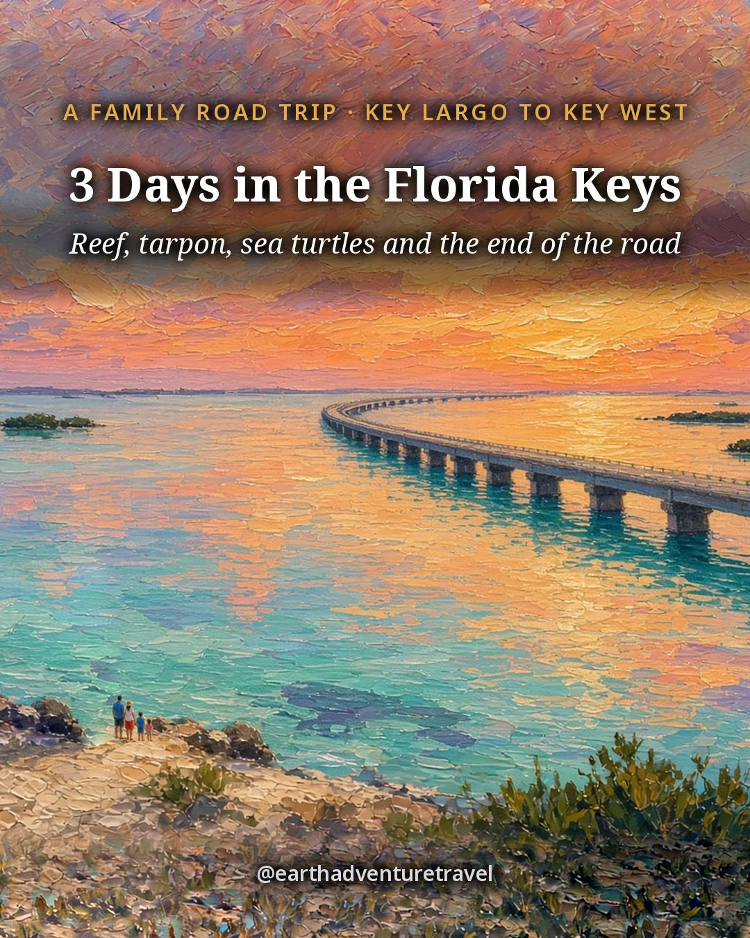 Cover artwork for the Florida Keys: 3-Day Family Road Trip guide