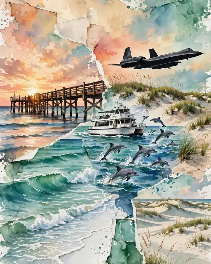 Saveable recap graphic for the five-day Fort Walton Beach family route