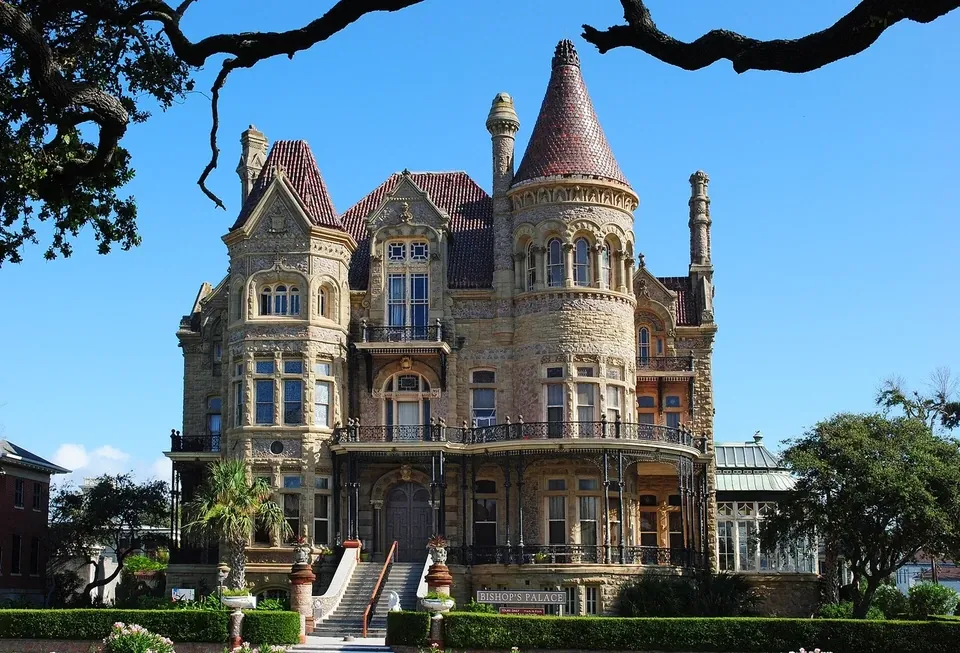 Victorian homes and holiday lights