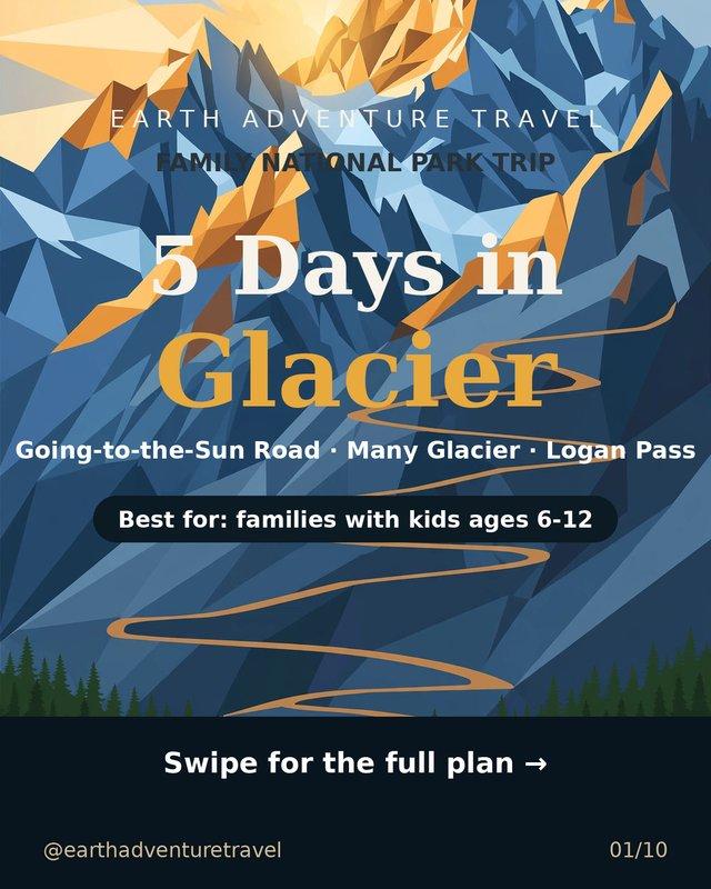 Glacier National Park family travel guide cover