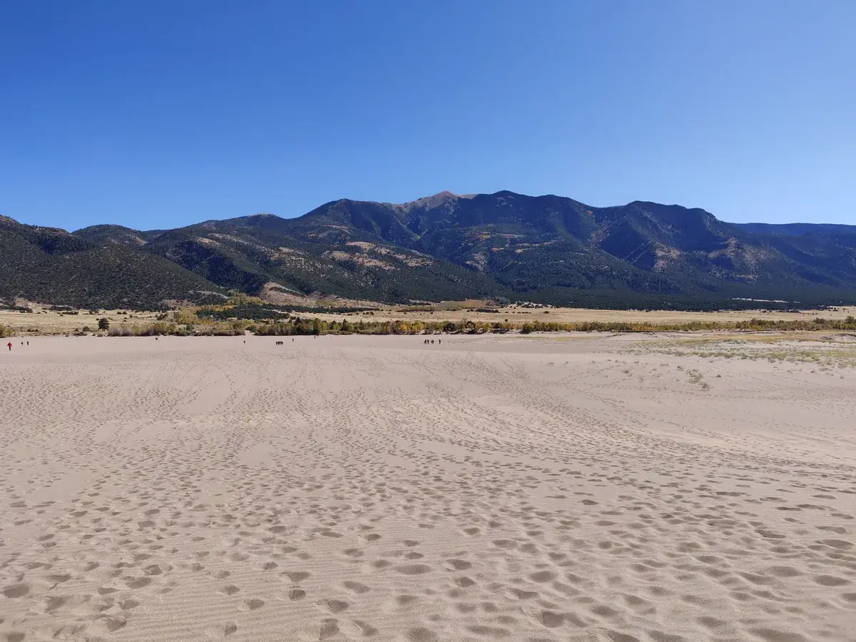 Great Sand Dunes rising against the Sangre de Cristo Mountains, Colorado