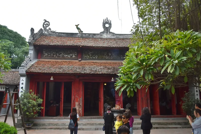 Ngoc Son Temple on its island in Hoan Kiem Lake, Hanoi