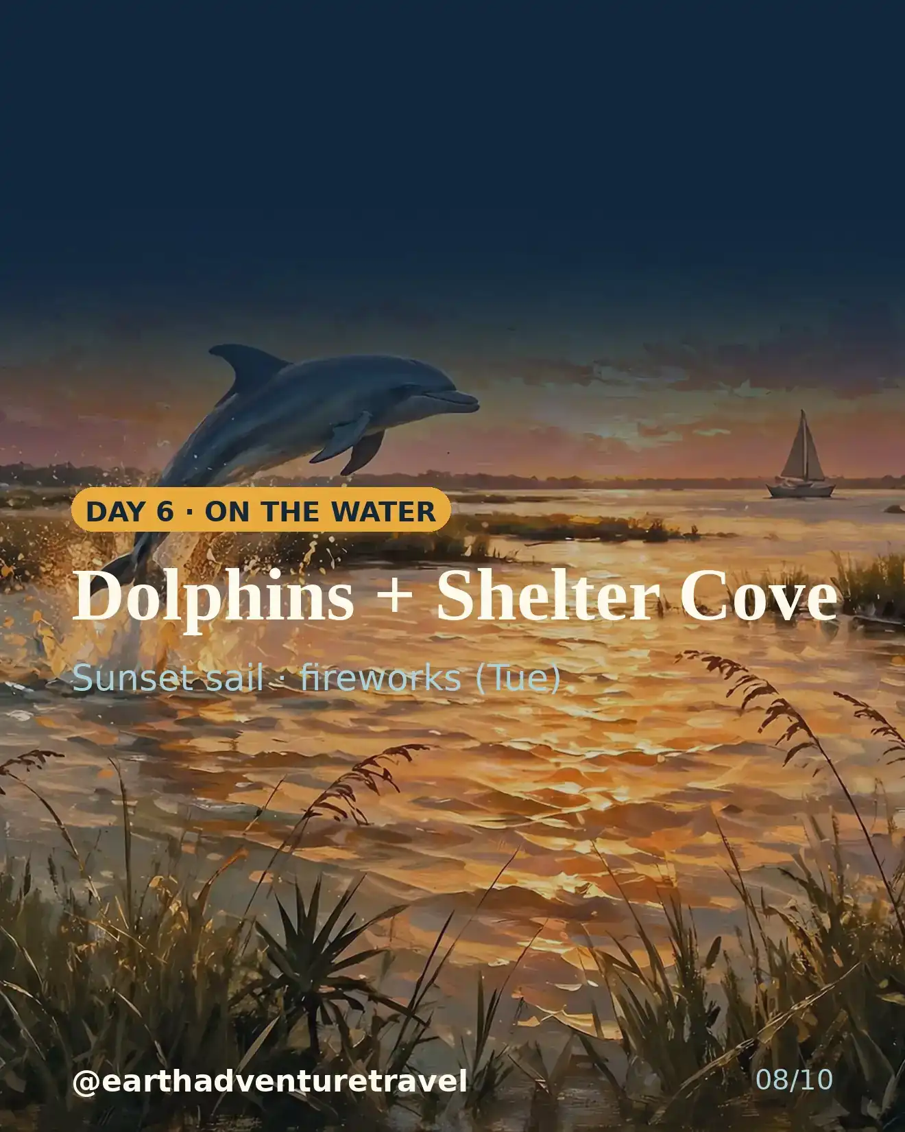 Designed day 6 slide: dolphins