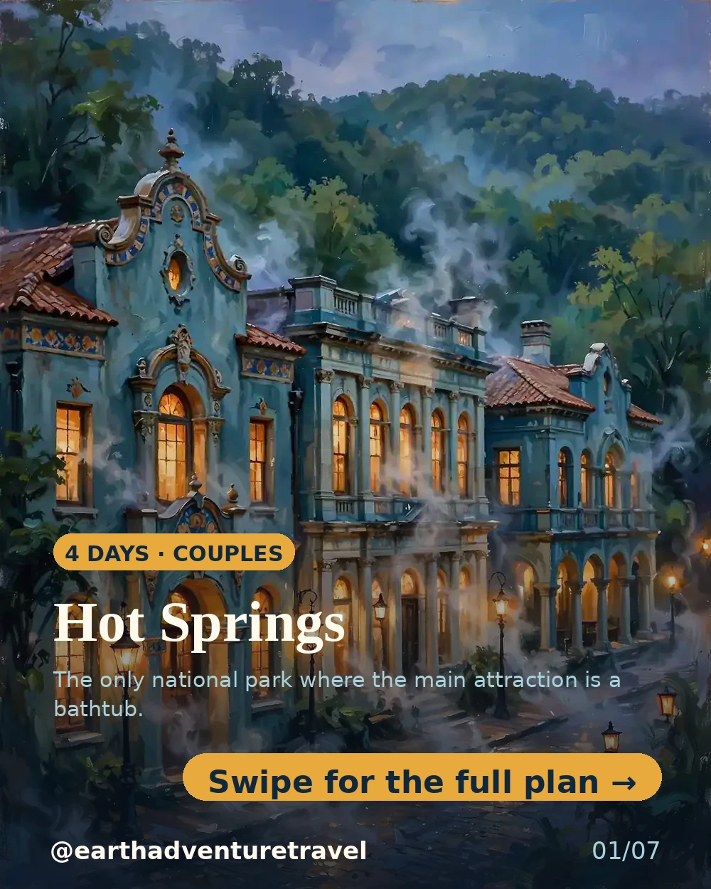 Cover graphic for Hot Springs for Two: Bathhouses & the Ouachitas