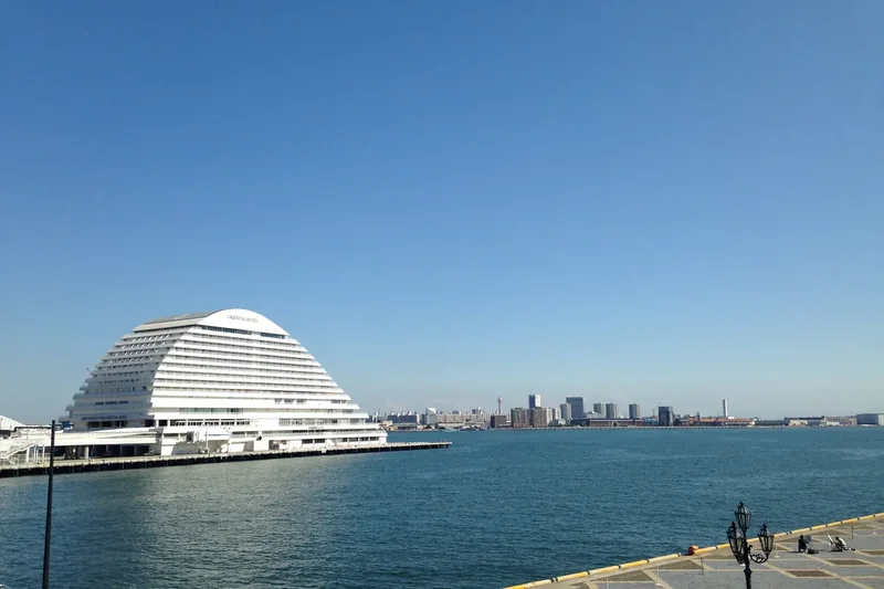 The Harborland waterfront in Kobe with its Ferris wheel