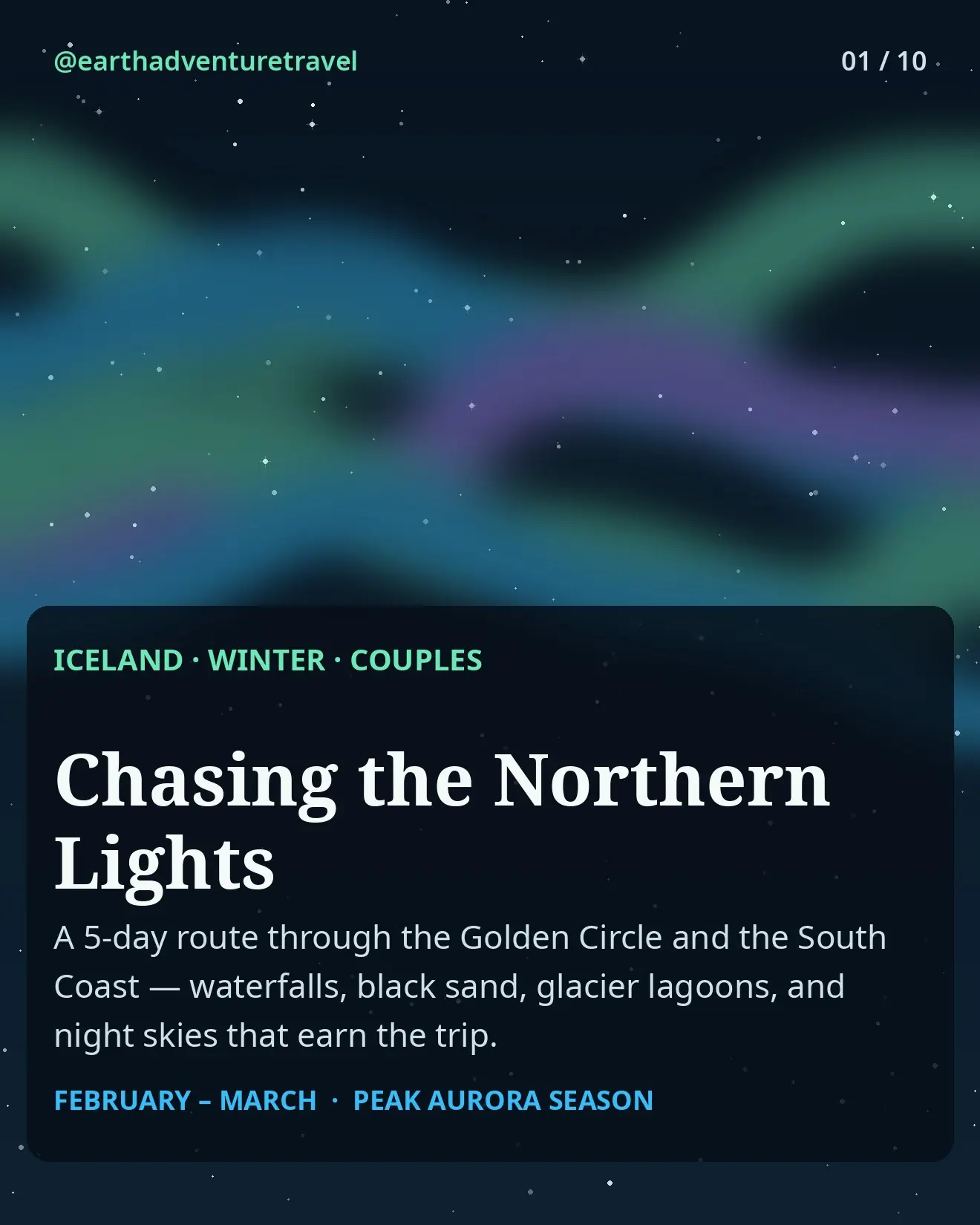 Cover graphic for Iceland Winter Northern Lights
