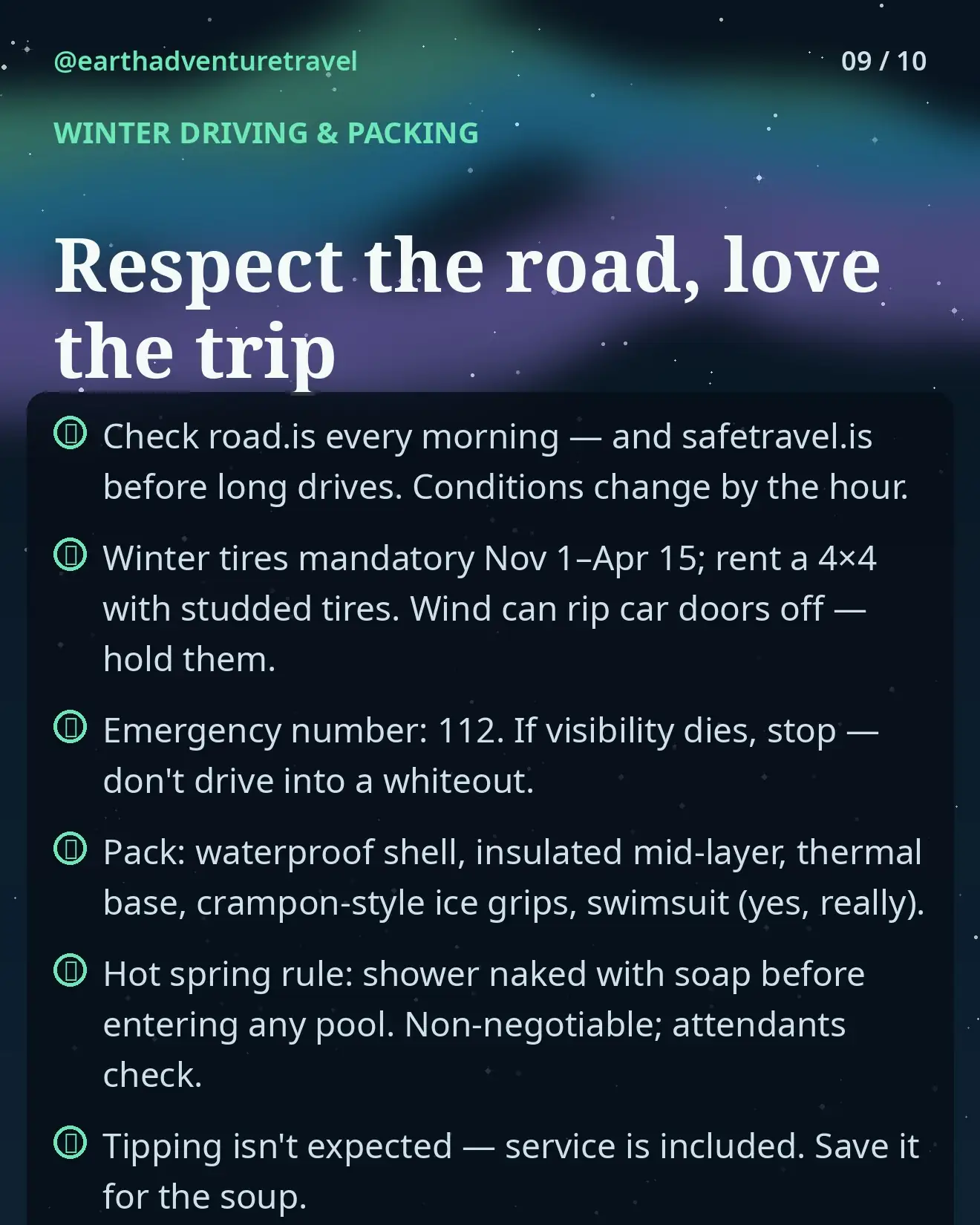 Iceland winter packing graphic for couples