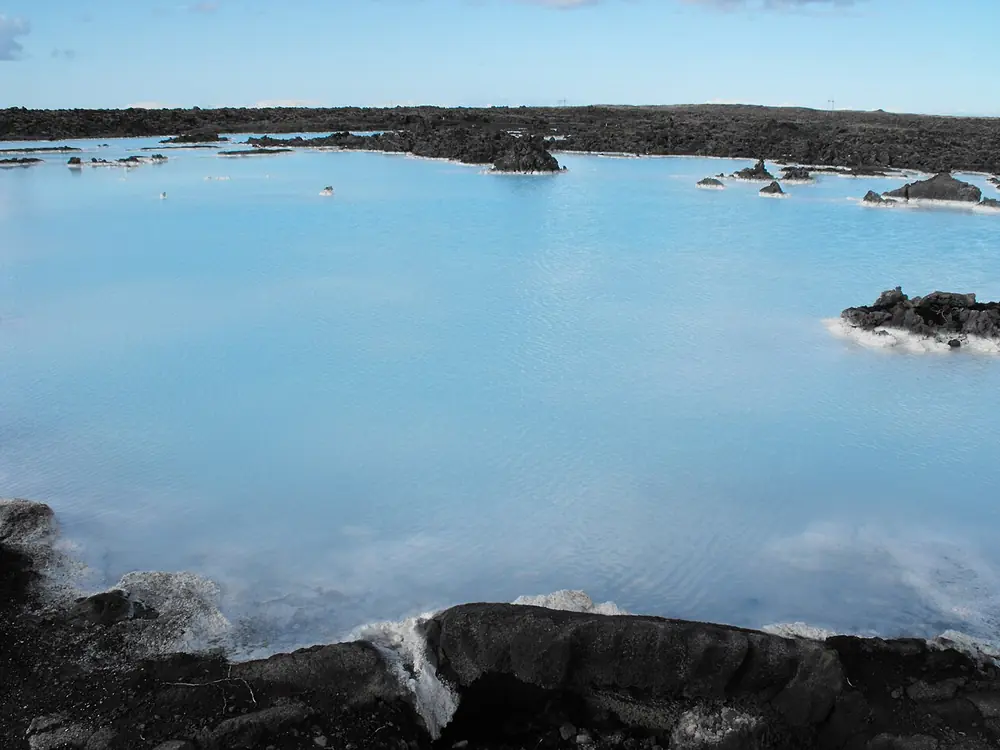 The milky-blue water of the Blue Lagoon