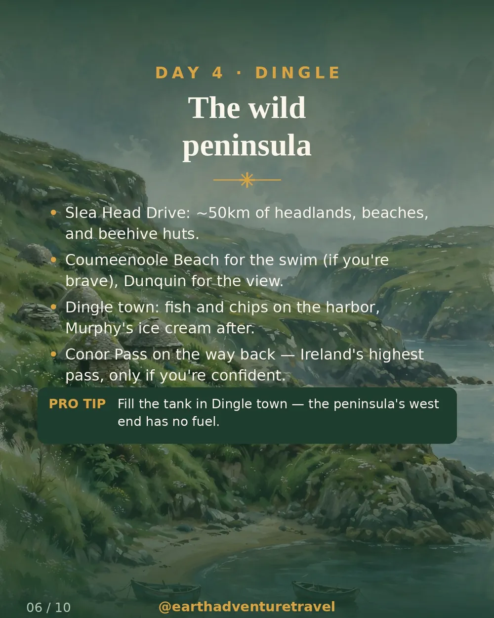 Illustrated day 4: Slea Head Drive on the Dingle Peninsula