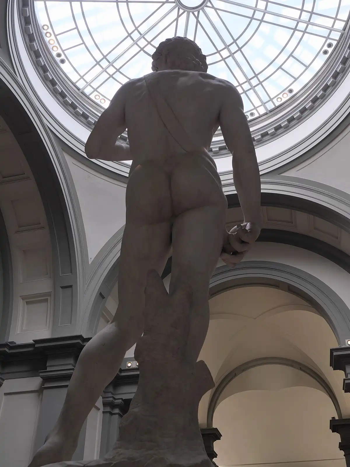 Michelangelo's David in the Accademia's tribuna